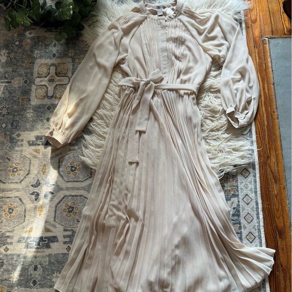 H&M PLEATED CHIFFON DRESS - Picture 7 of 9